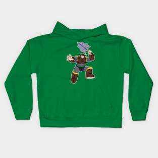 RUBY SPEARS WOOD MAN Kids Hoodie